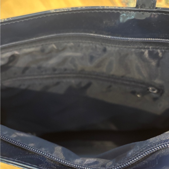 Harrods Glossy Midnight Blue Tote - Picture 3 of 3